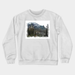 Castle in the Mountains - Banff Alberta Canada Crewneck Sweatshirt